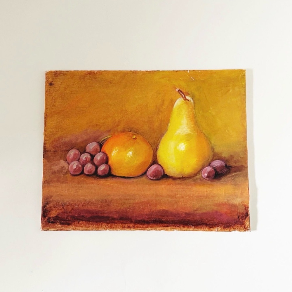 Signed Still Life Painting FRUITS 8x10